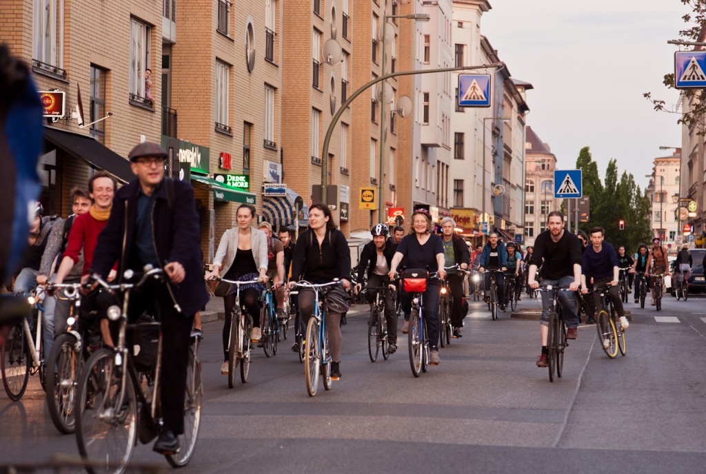 Eine FahrradBande in Berlin.